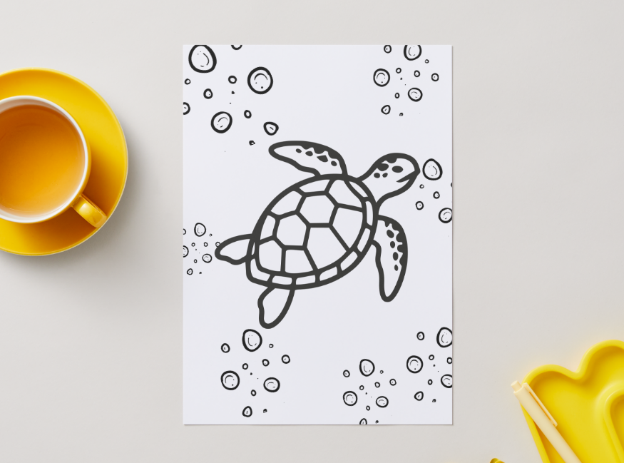 Ocean Animals – Printable Colouring Book (PDF Download)