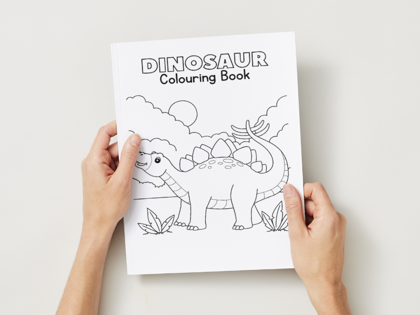 Dinosaur colouring book from Crayon Kingdom