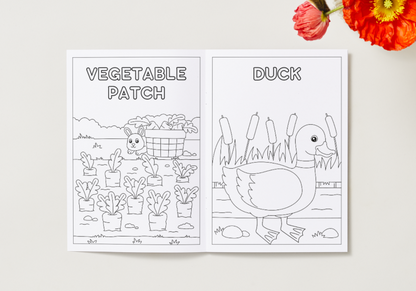 In the Garden – Printable Colouring Book (PDF Download)