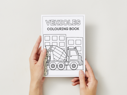 Cars, Buses and Trucks – Printable Colouring Book (PDF Download)