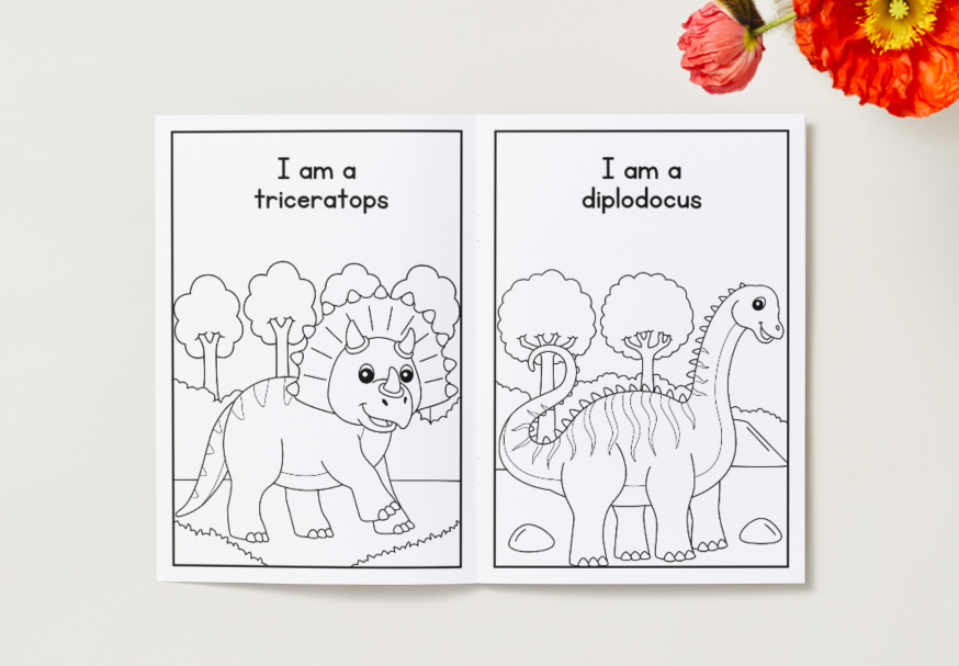Dinosaurs – Printable Colouring Book (PDF Download)