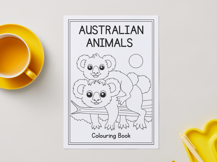 Australian Animals – Printable Colouring Book (PDF Download)