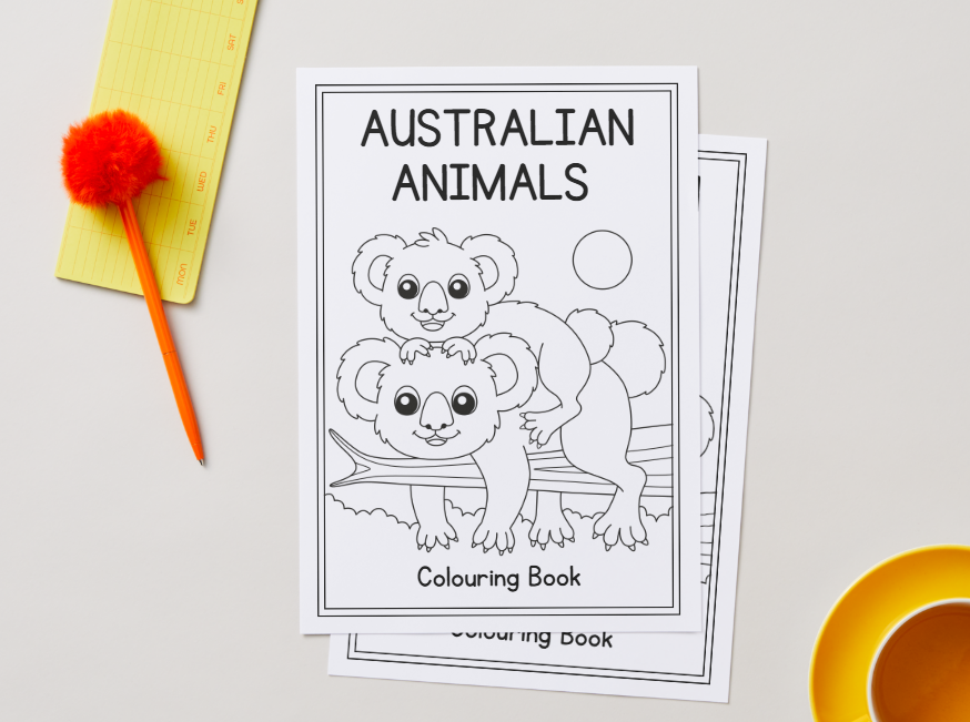 Australian Animals – Printable Colouring Book (PDF Download)