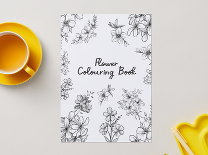 Flowers – Printable Colouring Book (PDF Download)