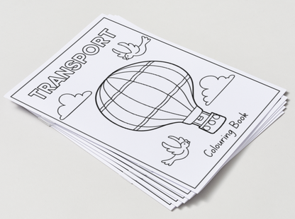 Transport – Printable Colouring Book (PDF Download)