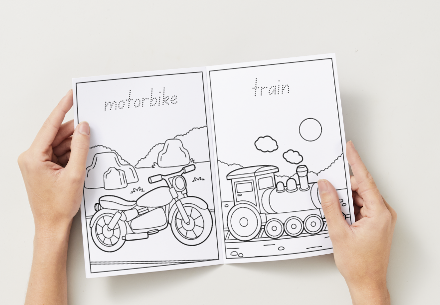 Transport – Printable Colouring Book (PDF Download)