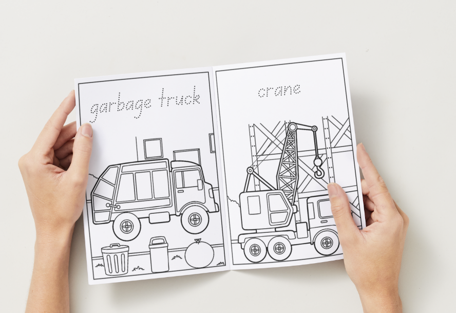 Transport – Printable Colouring Book (PDF Download)