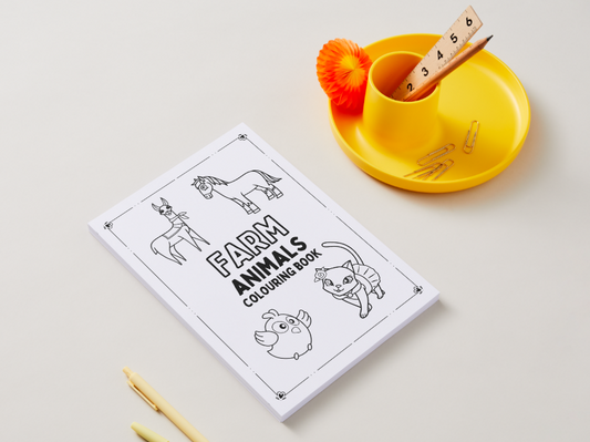 Farm Animals – Printable Colouring Book (PDF Download)