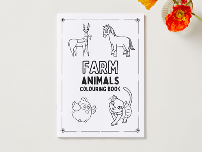 Farm Animals – Printable Colouring Book (PDF Download)