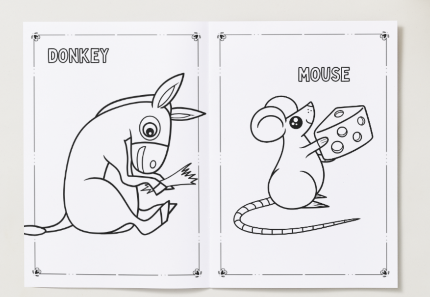 Farm Animals – Printable Colouring Book (PDF Download)