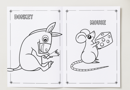 Farm Animals – Printable Colouring Book (PDF Download)