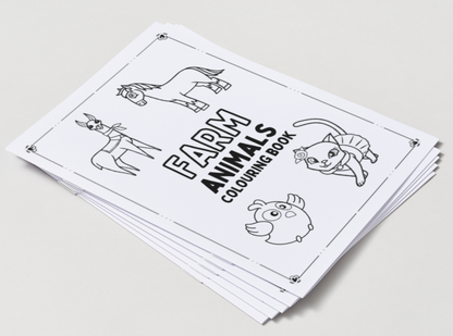 Farm Animals – Printable Colouring Book (PDF Download)
