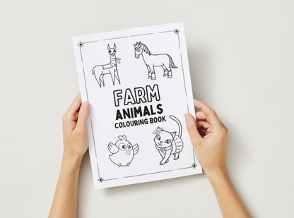 Farm Animals – Printable Colouring Book (PDF Download)