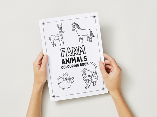 Farm Animals – Printable Colouring Book (PDF Download)