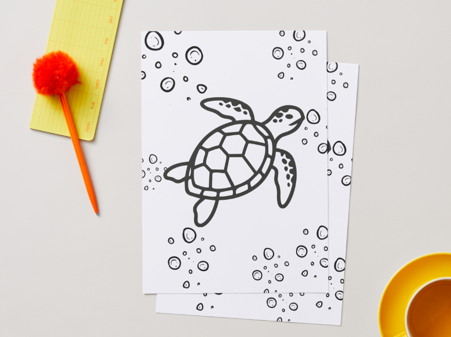 Ocean Animals – Printable Colouring Book (PDF Download)