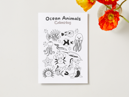 Ocean Animals – Printable Colouring Book (PDF Download)